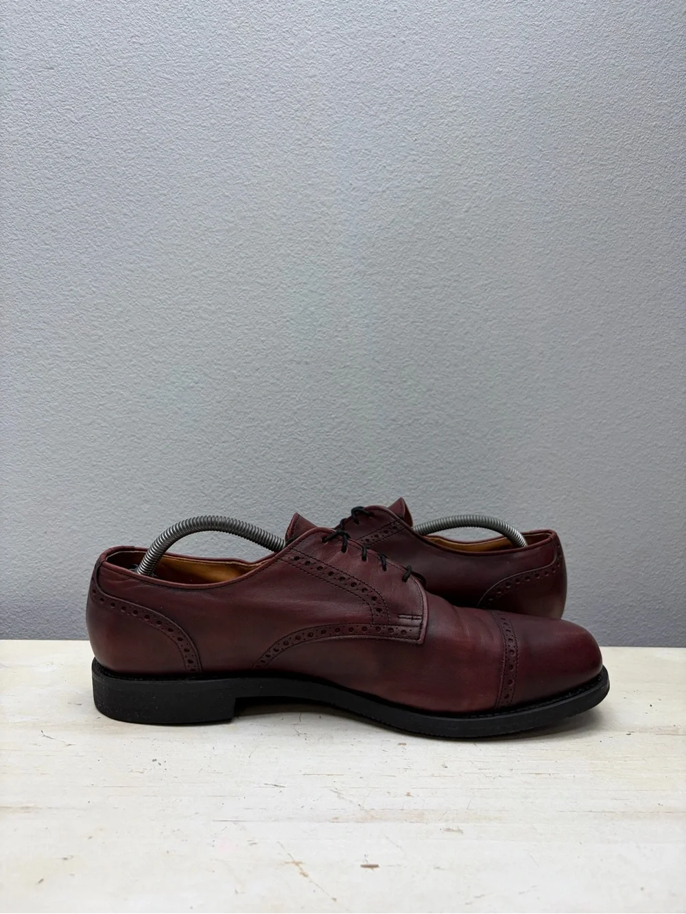 Allen Edmonds Maroon Leather Lexington Oxford Shoes Size 12